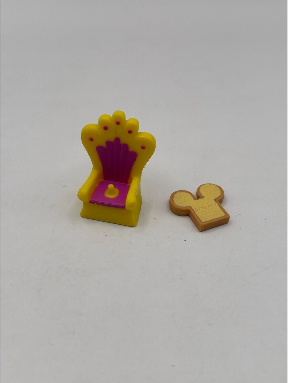 Disney Playset Accessories Mickey Mouse Toast Food & Princess Throne Chair lot